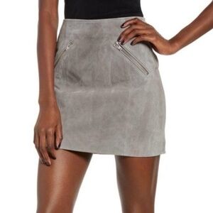 BlankNYC Gray Suede Mini Skirt